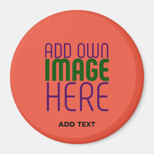 MODERNE EDITABLE TOMATO RED IMAGE TEXT TEMPLATE MAGNET