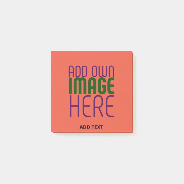 MODERNE EDITABLE TOMATO RED IMAGE TEXT TEMPLATE POST-IT KLEBEZETTEL (Vorderseite)