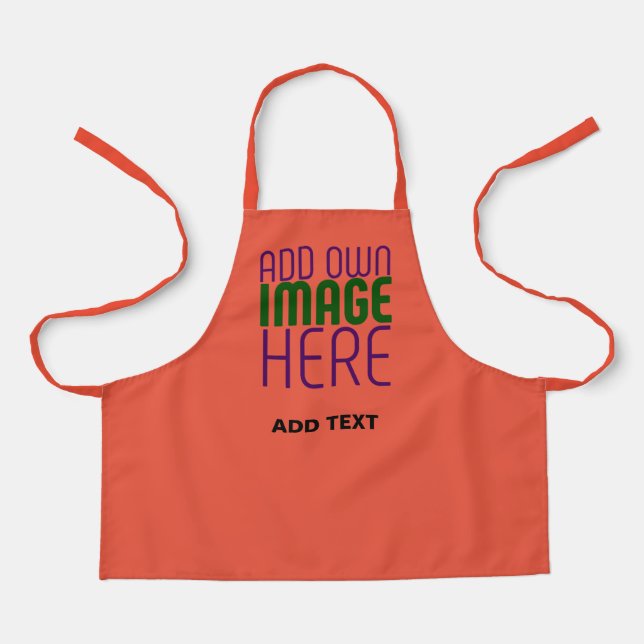 MODERNE EDITABLE TOMATO RED IMAGE TEXT TEMPLATE SCHÜRZE (Vorderseite)