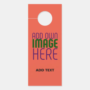 MODERNE EDITABLE TOMATO RED IMAGE TEXT TEMPLATE TÜRANHÄNGER