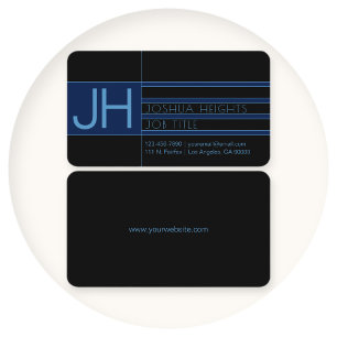 Moderne editierbare Formen und Farben Blau und S Visitenkarte