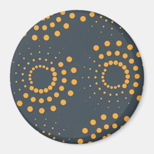 Moderne, einfache, abstrakte geometrische Musterku Magnet