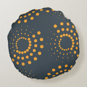 Moderne, einfache, abstrakte geometrische Musterku Rundes Kissen