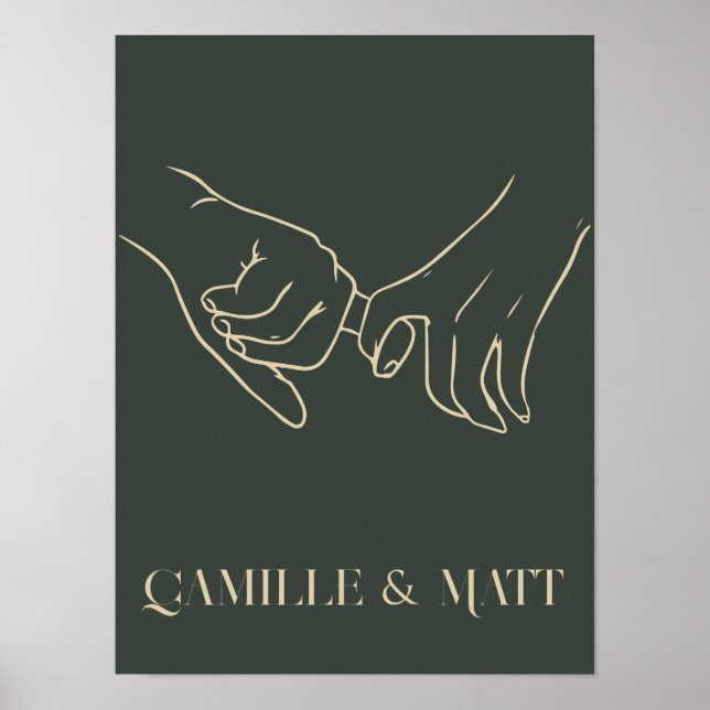 Moderne, einfache Abstrakte Linie Art ,boho chic Poster (Vorne)