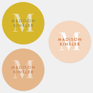 Moderne einfache Anfangskennzeichen Boho wasserdic Etiketten