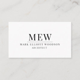 Moderne, einfache Architekturtypografie-Visitenkar Visitenkarte