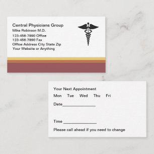 Moderne, einfache Ärzte Personalausweiskarten Terminkarte