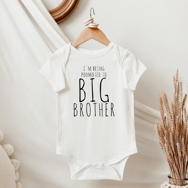Moderne einfache Baby-Ankündigung Big Brother Baby Strampler (Von Creator hochgeladen)