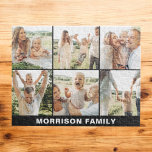 Moderne, einfache, benutzerdefinierte 6-FotoCollag<br><div class="desc">Erleben Sie einen unvergesslichen Aufenthalt mit unserem modernen, einfachen 6 Foto Collage Jigsaw Puzzle! Personalisieren Sie dieses Rätsel mit sechs Ihrer Lieblings-Fotos für ein einzigartiges und aussagekräftiges Design. Ideal für Ansammlungen, Spielabende oder als nachdenkliches Geschenk kombiniert es Unterhaltung mit persönlicher Touch. Es ist aus langlebigen Materialien gefertigt und ist so...</div>