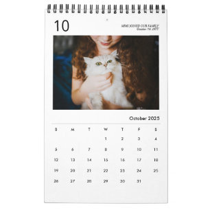 Moderne einfache benutzerdefinierte Familienfoto-K Kalender