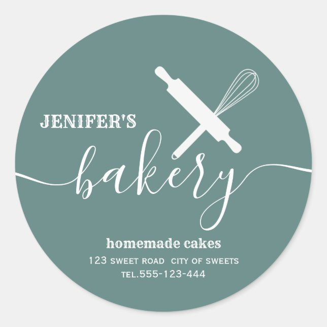 Moderne, einfache Berufliche Rolling Button Whisky Runder Aufkleber (Vorderseite)