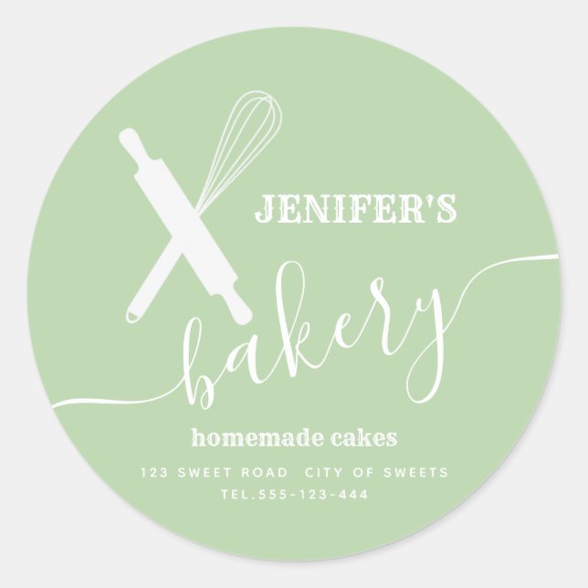 Moderne, einfache Berufliche Rolling Button Whisky Runder Aufkleber (Vorderseite)