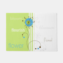 Moderne, einfache Blume Grüne Typografie
