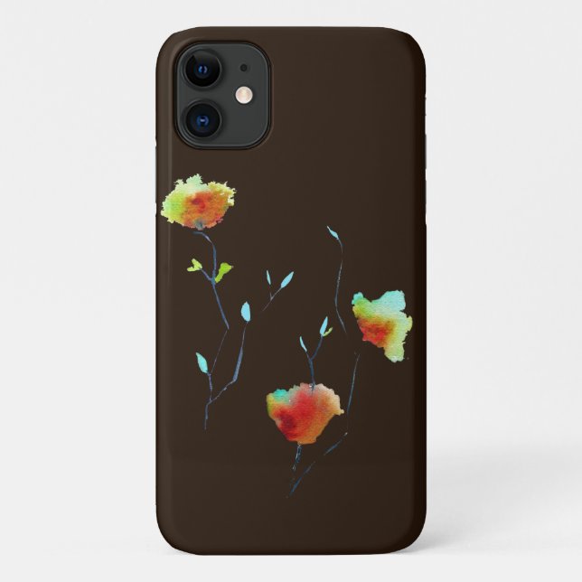 Moderne, einfache Blume Herbst Kunst Case-Mate iPhone Hülle (Rückseite)