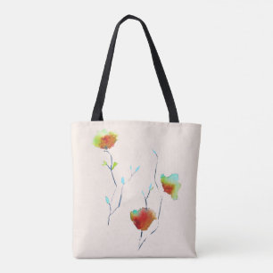 Moderne, einfache Blume Herbst Kunst Tasche