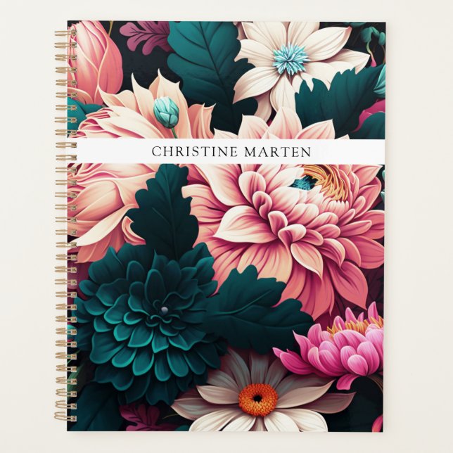 Moderne, einfache Blume Planer (Vorderseite)