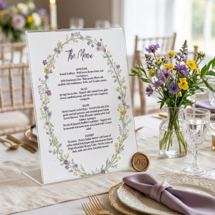 Moderne einfache Blumenkarte, Boho Sockelschild