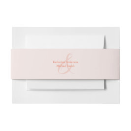 Moderne, einfache Blush-Wedding- Einladungsbanderole