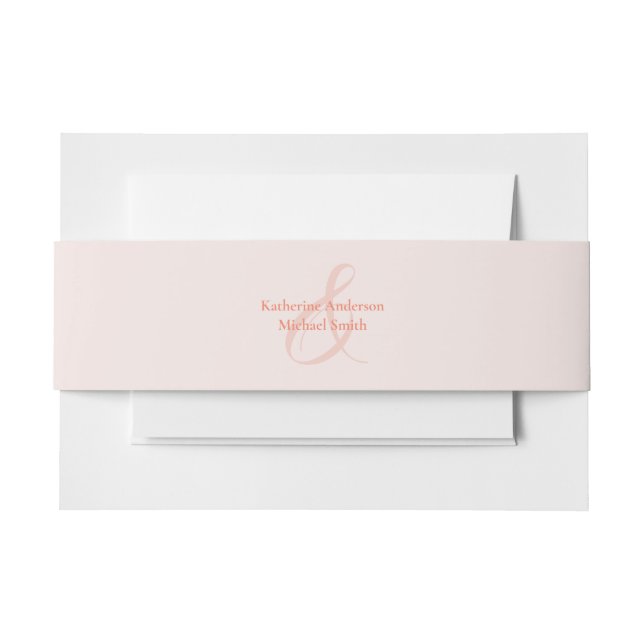 Moderne, einfache Blush-Wedding- Einladungsbanderole (Vorderseite Beispiel)