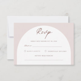Moderne, einfache Bohemische Arch-UAWG-Antwortkart RSVP Karte