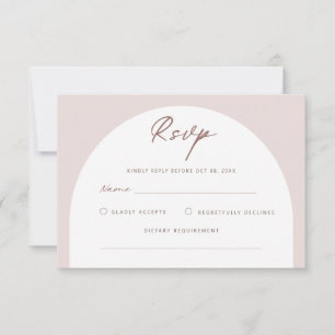 Moderne, einfache Bohemische Arch-UAWG-Antwortkart RSVP Karte