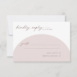 Moderne, einfache Bohemische Arch-UAWG-Antwortkart RSVP Karte
