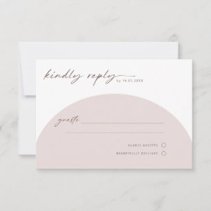 Moderne, einfache Bohemische Arch-UAWG-Antwortkart RSVP Karte