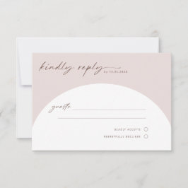 Moderne, einfache Bohemische Arch-UAWG-Antwortkart RSVP Karte