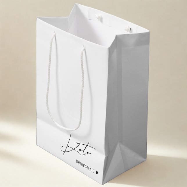 Moderne einfache Bridesmaid-Vorlage Geschenktüte (Von Creator hochgeladen)