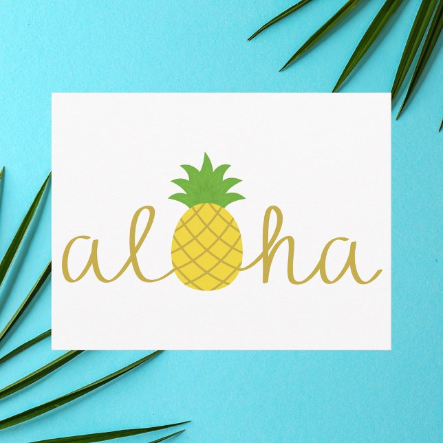 Moderne einfache bunte Insel Aloha Postkarte (Von Creator hochgeladen)