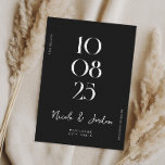 Moderne, einfache Chic-Hochzeit Save The Date<br><div class="desc">Moderne Hochzeiten sichern das Datum mit elegantem Design und minimalistischem Stil.</div>