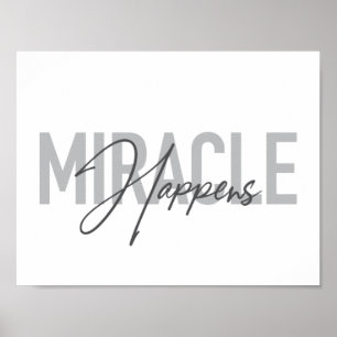 Moderne, einfache, coole Typografie Das Wunder ges Poster