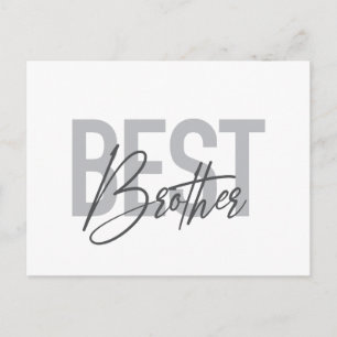 Moderne, einfache, coole Typografie des besten Bru Postkarte