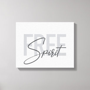 Moderne, einfache, coole Typografie des Freien Gei Leinwanddruck
