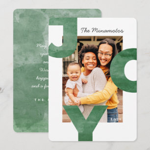 Moderne einfache coole Typografie Familienfoto Feiertagskarte