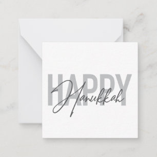 Moderne, einfache, coole Typografie Frohes Chanukk Mitteilungskarte