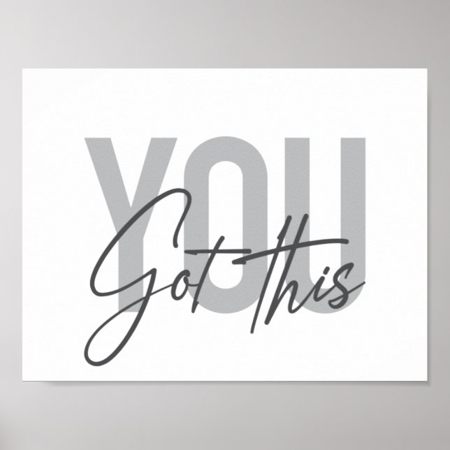 Moderne, einfache, coole Typografie Got Sie Poster (Vorne)