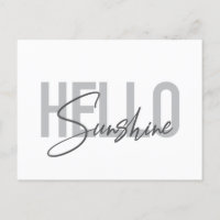 Moderne, einfache, coole Typografie Hallo Sunshine