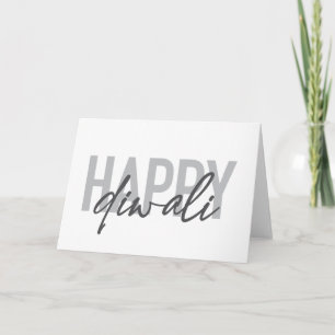 Moderne, einfache, coole Typografie Happy Diwali Karte