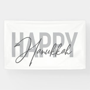 Moderne, einfache, coole Typografie Happy Hanukkah Banner