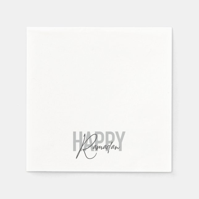 Moderne, einfache, coole Typografie von Happy Rama Serviette (Vorderseite)