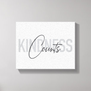 Moderne, einfache, coole Typografie von Kindness C Leinwanddruck