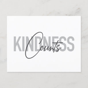 Moderne, einfache, coole Typografie von Kindness C Postkarte