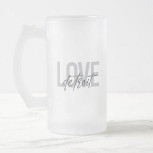 Moderne, einfache, coole, urbane Design Liebe Detr Mattglas Bierglas
