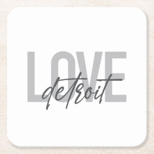 Moderne, einfache, coole, urbane Design Liebe Detr Rechteckiger Pappuntersetzer