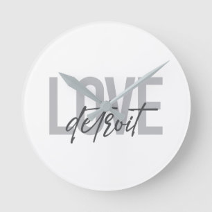 Moderne, einfache, coole, urbane Design Liebe Detr Runde Wanduhr