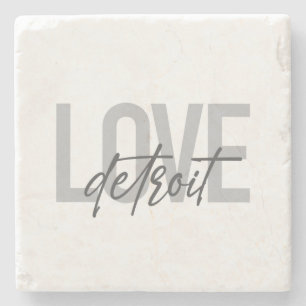 Moderne, einfache, coole, urbane Design Liebe Detr Steinuntersetzer