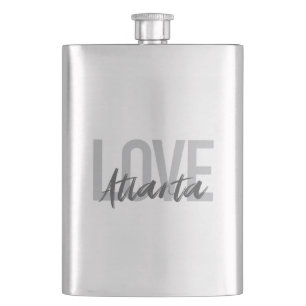 Moderne, einfache, coole, urbane Liebe Atlanta Flachmann