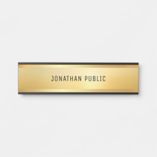 Moderne, einfache Design-Imitat Gold Trendvorlage Türschild