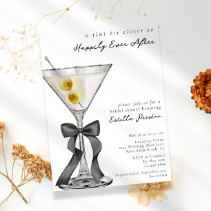 Moderne einfache Dirty-Martini-Cocktail-Brautparty Einladung